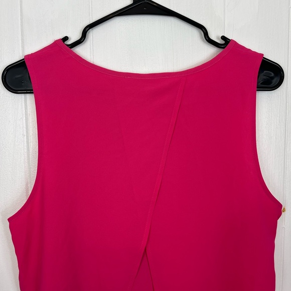 NWT Michael Kors Pink Fly Away Sleeveless Blouse Sz M - Picture 10 of 10